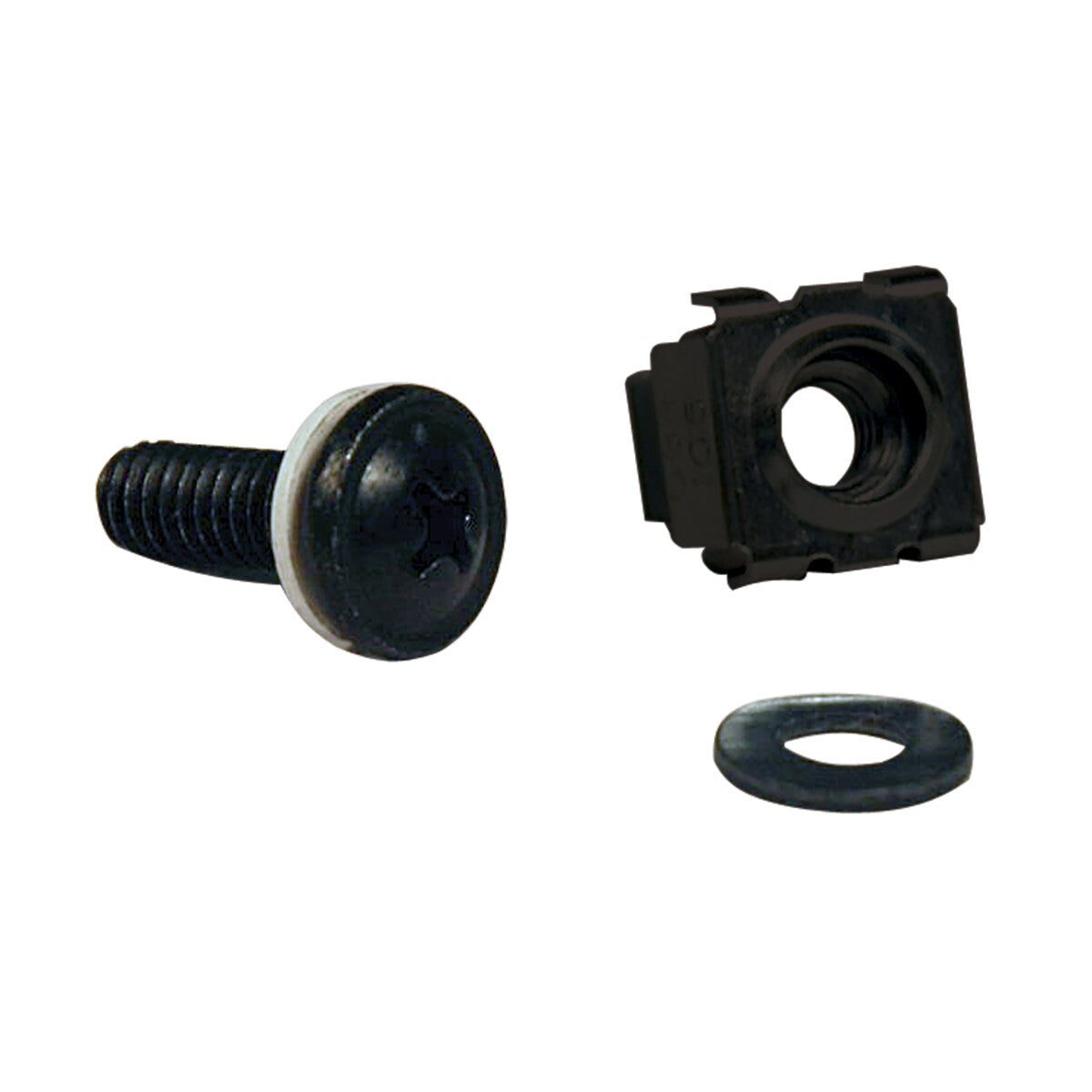 Tripp Lite SRCAGENUTS Kit de hardware de orificios cuadrados SmartRack con 50 tornillos M6 y arandelas