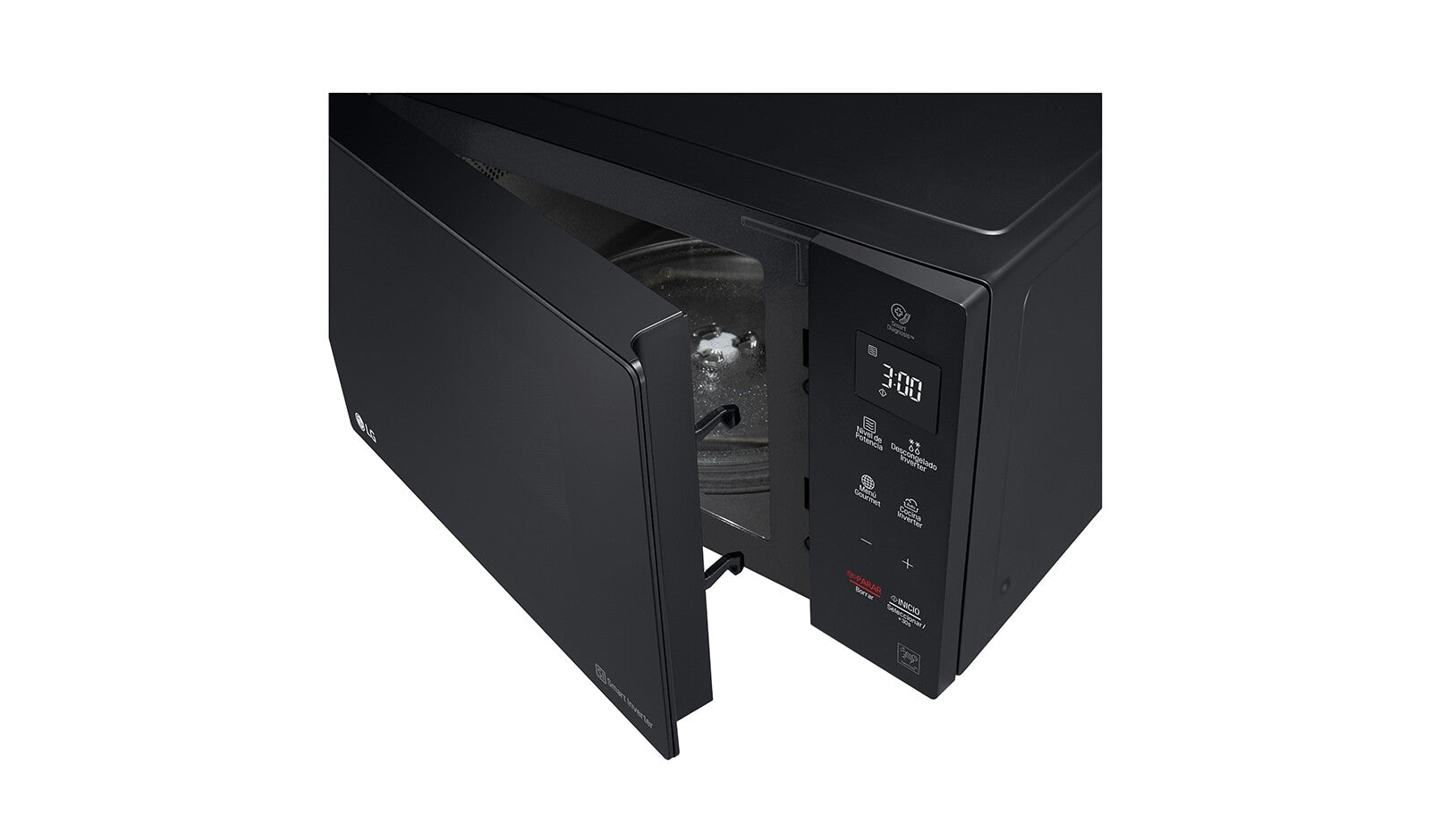 LG MS1536GIS microondas Negro Microondas con parrilla Mostrador 42 L 1400 W