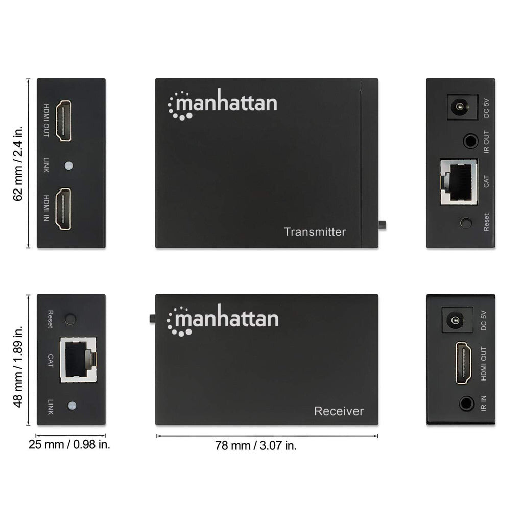 Manhattan Kit extensor de HDMI sobre Ethernet