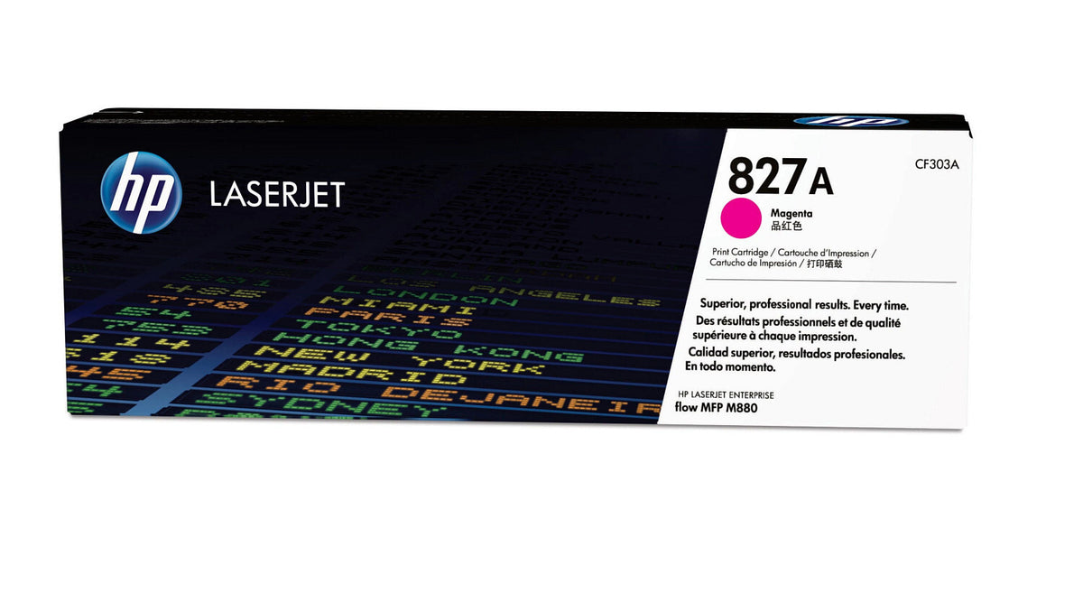 HP Cartucho original de tóner magenta 827A LaserJet