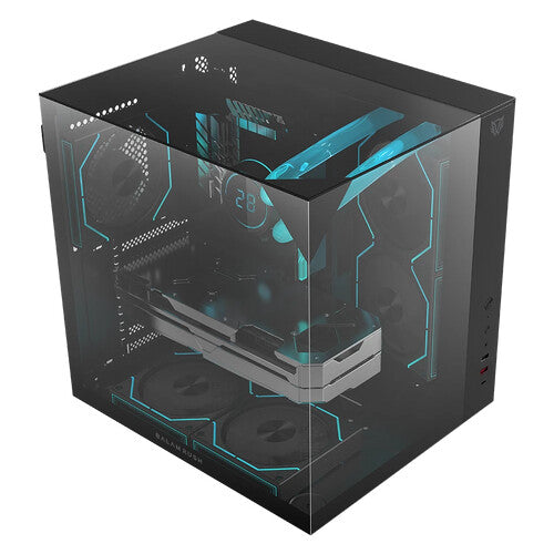 Balam Rush BR-941525 gabinete de computadora Midi Tower Transparente, Negro