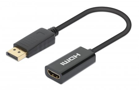 Manhattan DisplayPort-M to HDMI-H 4K-60Hz Adapter Black