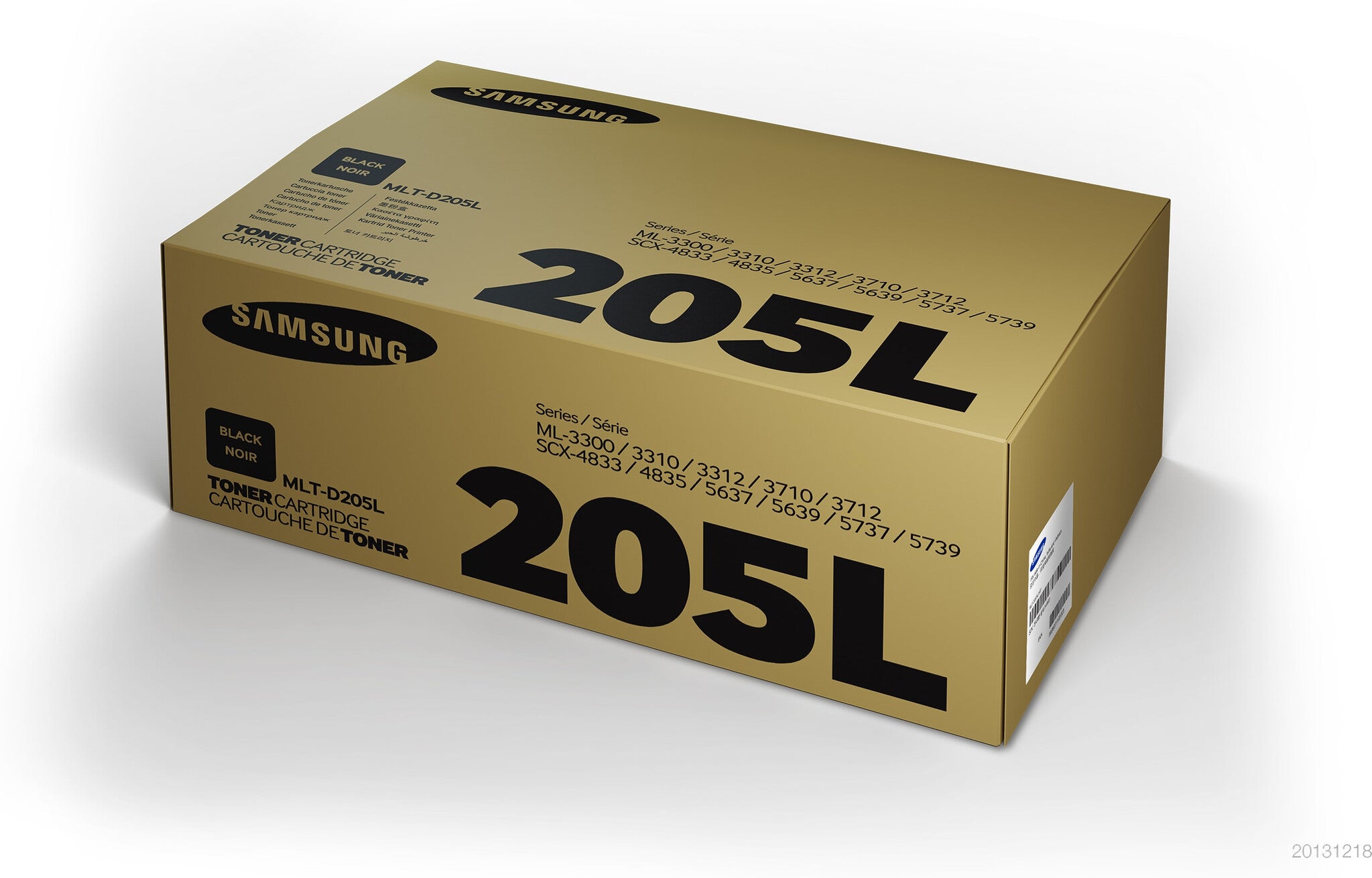 Samsung Cartucho de tóner original HP MLT-D205L de alto rendimiento, negro