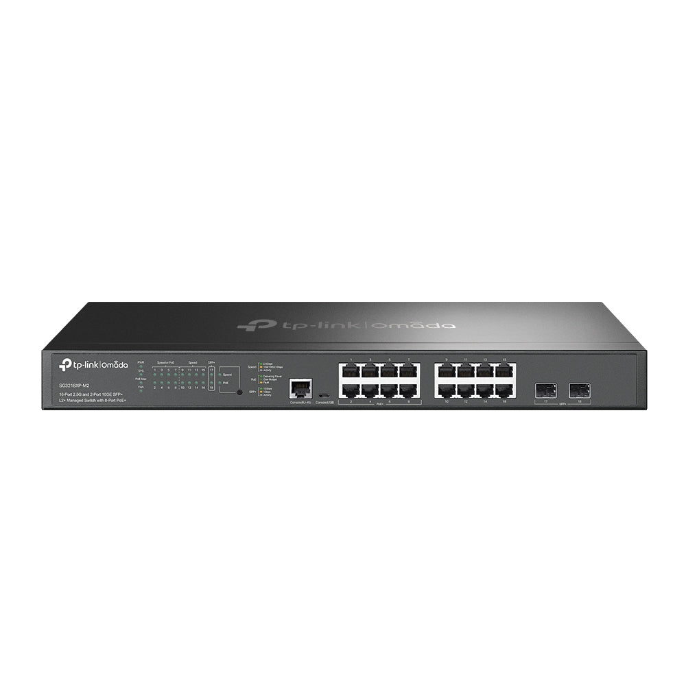 SWITCH | TP-LINK | SG3218XP-M2 | OMADA L2+ DE 16 PUERTOS A 2.5G Y 2 SFP+ A 10G | 8 POE+