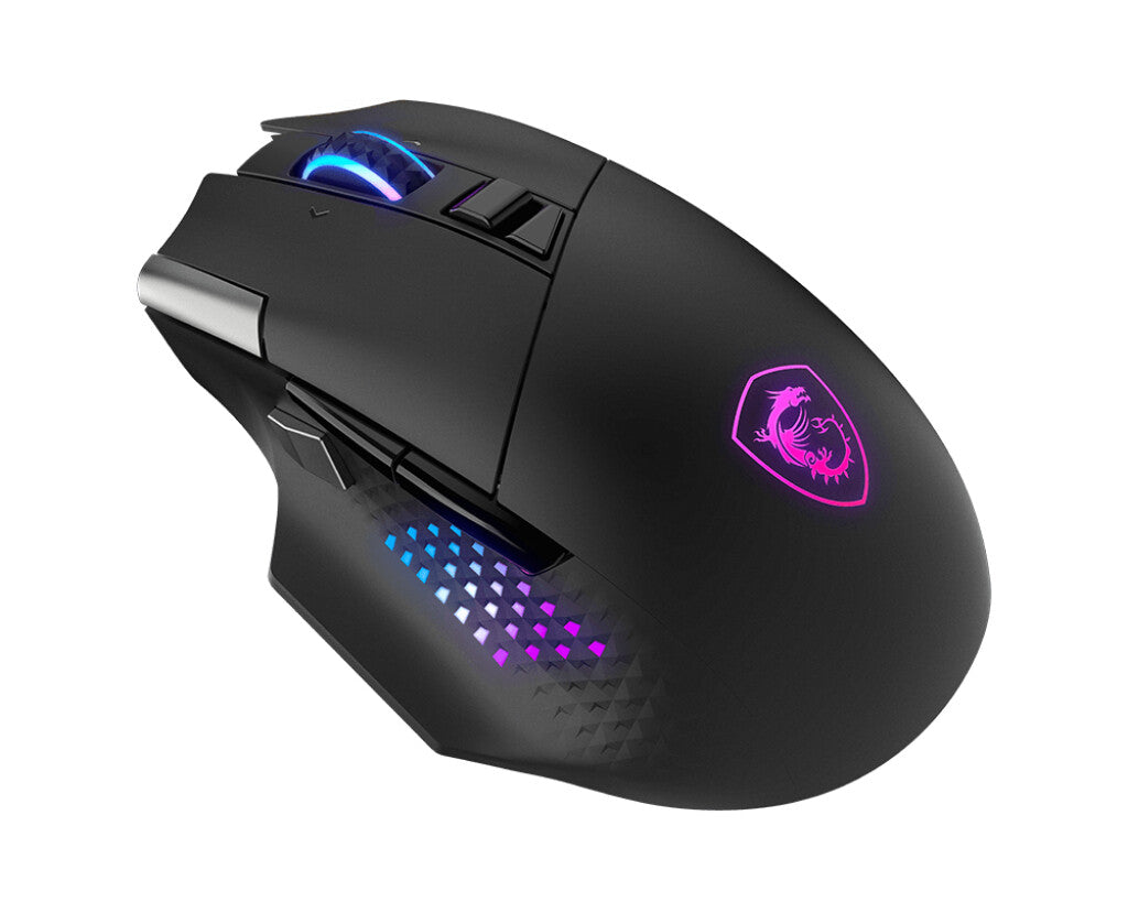MSI VERSA PRO WIRELESS ratón Juego Diestro RF Wireless + Bluetooth + USB Type-C Óptico 26000 DPI