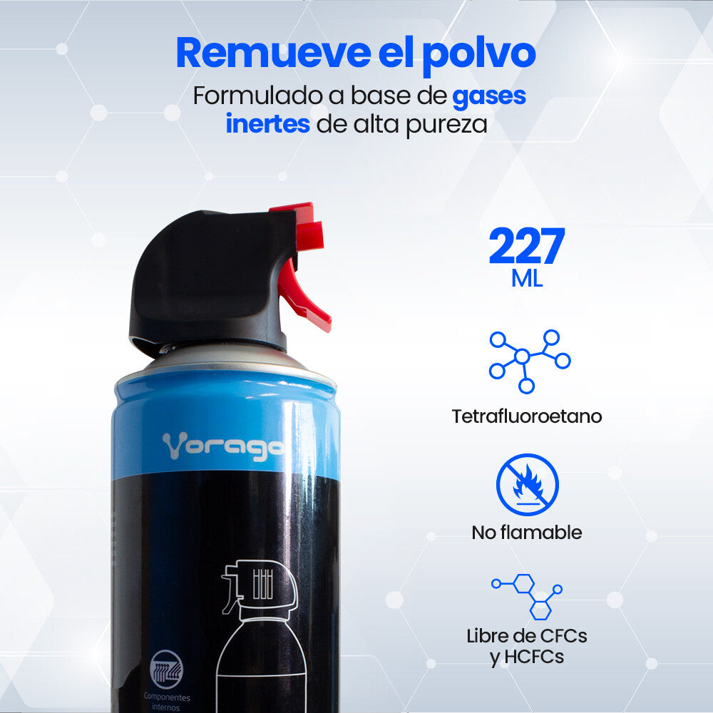 Vorago CLN-106 limpiador de aire comprimido 227 ml