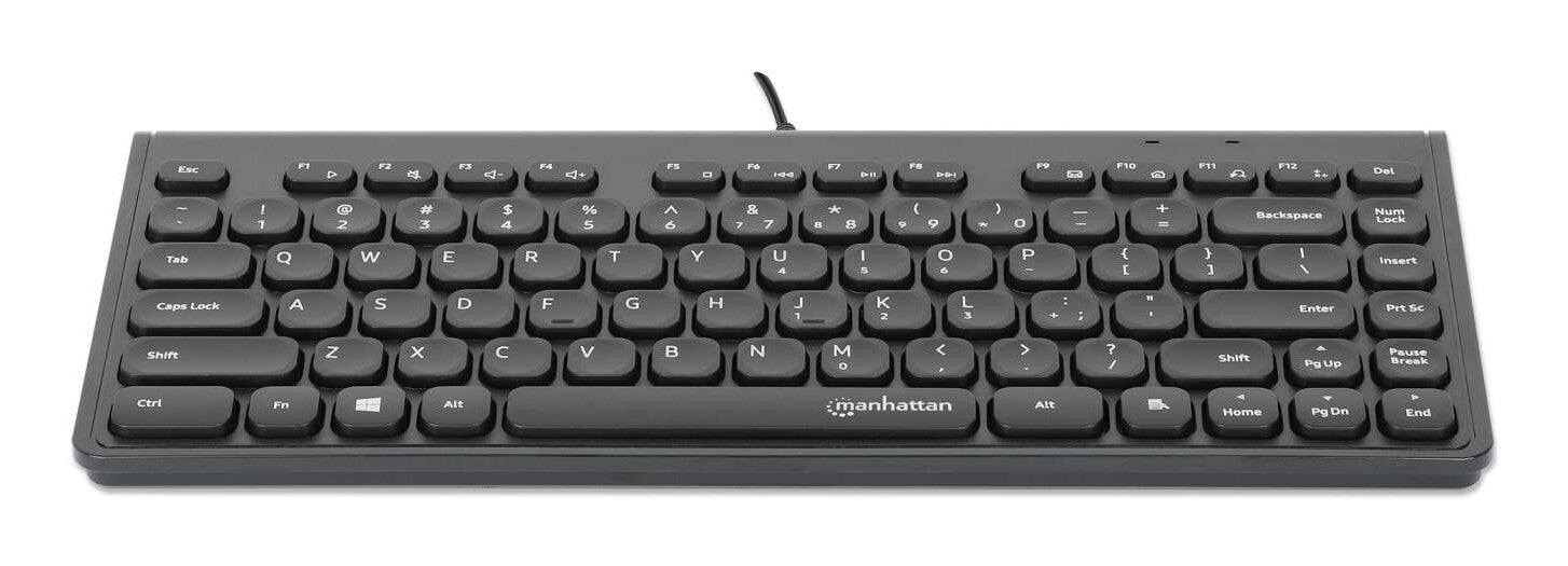 Manhattan 180702 teclado Oficina USB QWERTY Negro