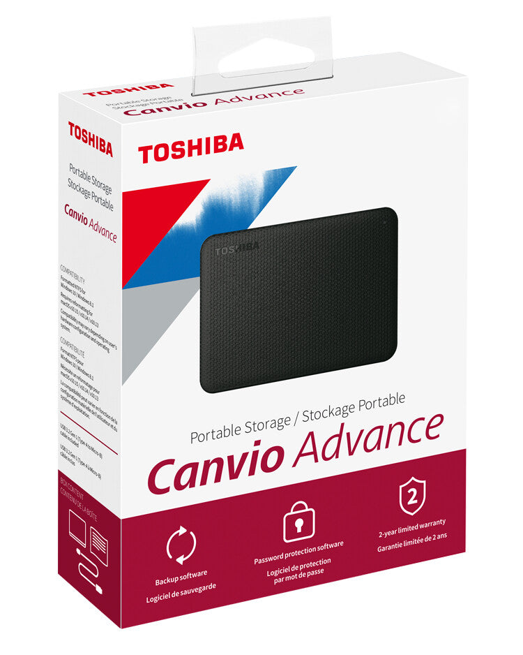 Toshiba Canvio Advance disco duro externo 4 TB 2.5" Micro-USB B 2.0/3.2 Gen 1 (3.1 Gen 1) Rojo