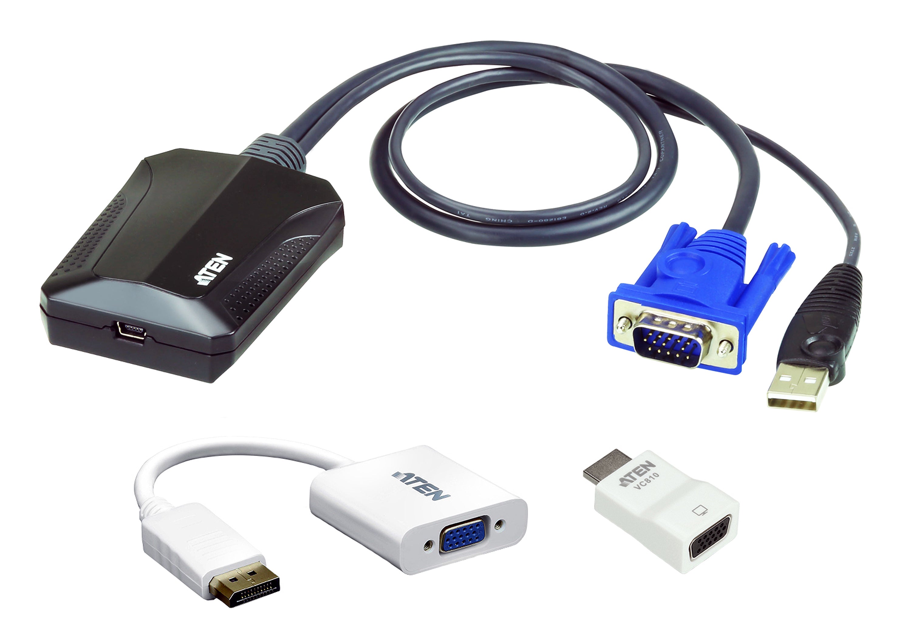 Kit de TI del adaptador para carrito de emergencia de consola KVM USB para ordenador portátil