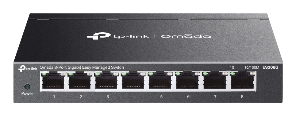 Switch Gestionado Easy Managed 8 Puertos Gigabit / 16 Gbps Capacidad / 11.9 Mpps Forwarding Rate / SDN Omada / VLAN 802.1Q / QoS / Gestión Cloud / Sin Ventilador