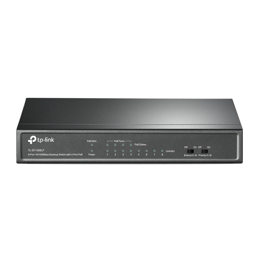 SWITCH | TP-LINK | TL-SF1008LP ||8 PUERTOS RJ45 10/100 MBPS | NO ADMINISTRABLE | 4 PUERTOS POE | PARA ESCRITORIO