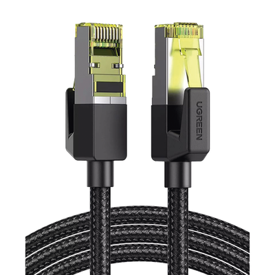 Cable Ethernet Cat7 CLASS F/FTP Redondo con Malla de Nylon 2 Metros (6.56 Pies)