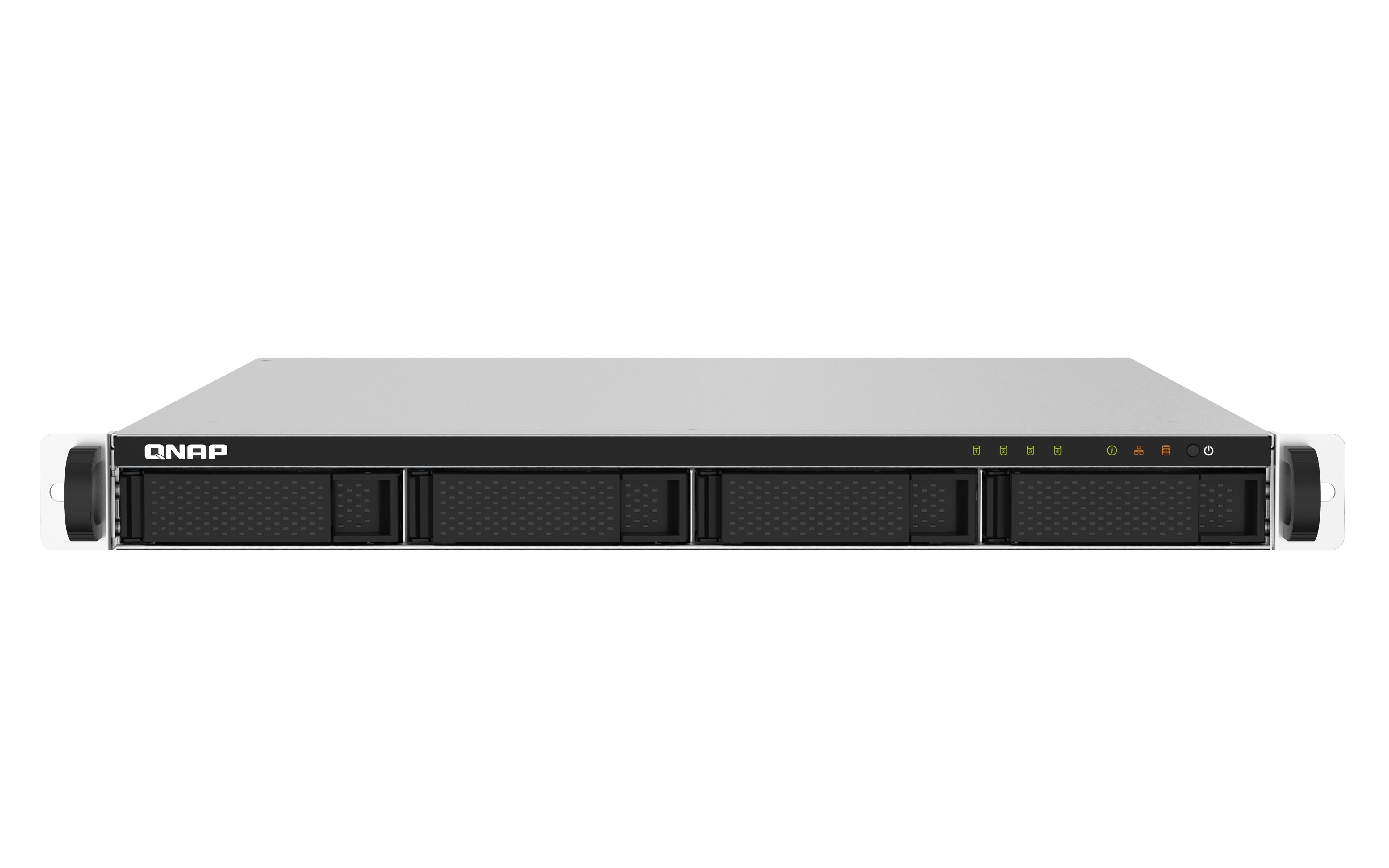 NAS QNAP TS-432PXU-2G /4 BAHIAS SATA HDD 3,5/RACK 1U/NUCLEO CUADRUPLE 1.7GHZ/2GB DDR4 UDIMM HASTA 16GB/2 PTO 2,5 GBE /2 PTO 10 GBE/USB 3.2 X4/ HOTSWAP/ NO INCLUYE DISCOS/ HASTA 72TB