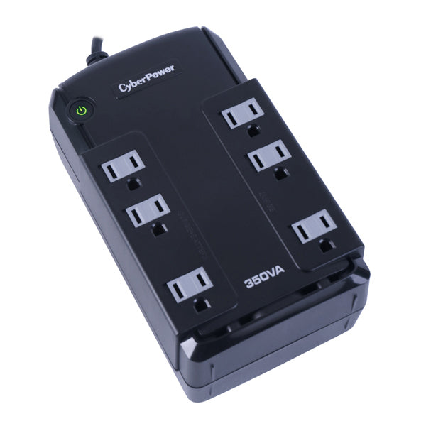 UPS de 350 VA/255 W, Topología Standby, Entrada 120 Vca NEMA 5-15P, Tipo Gabinete Compacto, Con 6 Tomas NEMA 5-15R