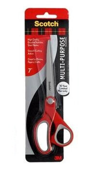Scotch 1427 tijera de escritorio o manualidades Universal Corte recto Gris, Rojo