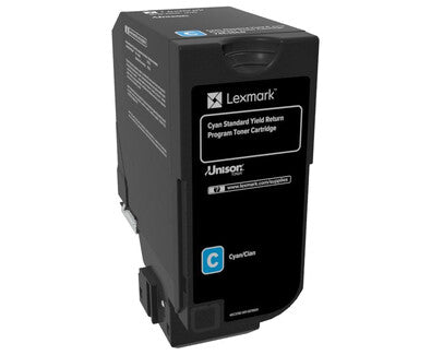 Lexmark 74C4SC0 cartucho de tóner 1 pieza(s) Original Cian