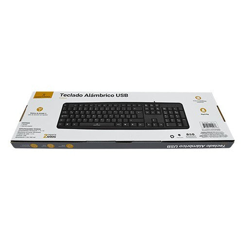 Perfect Choice PC-201038 teclado Hogar USB QWERTY Inglés Negro