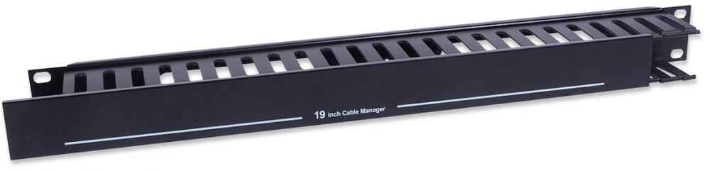 Organizador Intellinet Cables 19" 1U Horizontal Metalico Color Negro