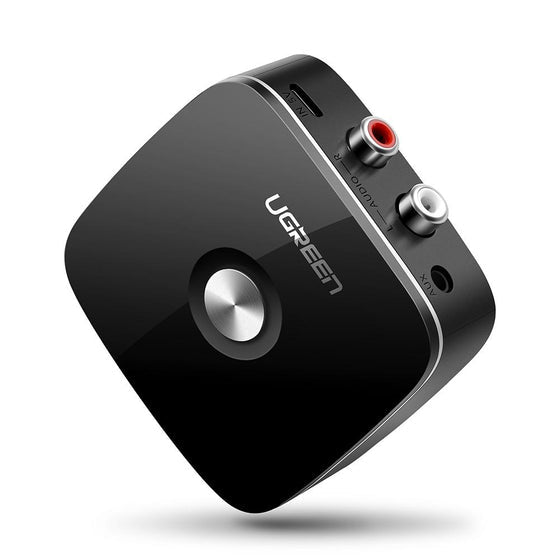 Receptor de Audio Bluetooth 5.0 a RCA o Auxiliar 3.5mm / Tecnología EDR / Reconexión Automática / Hasta 10 m / Ideal para Conectar Celulares, o Tabletas hacia alguna Bocina o Sistema de Audio