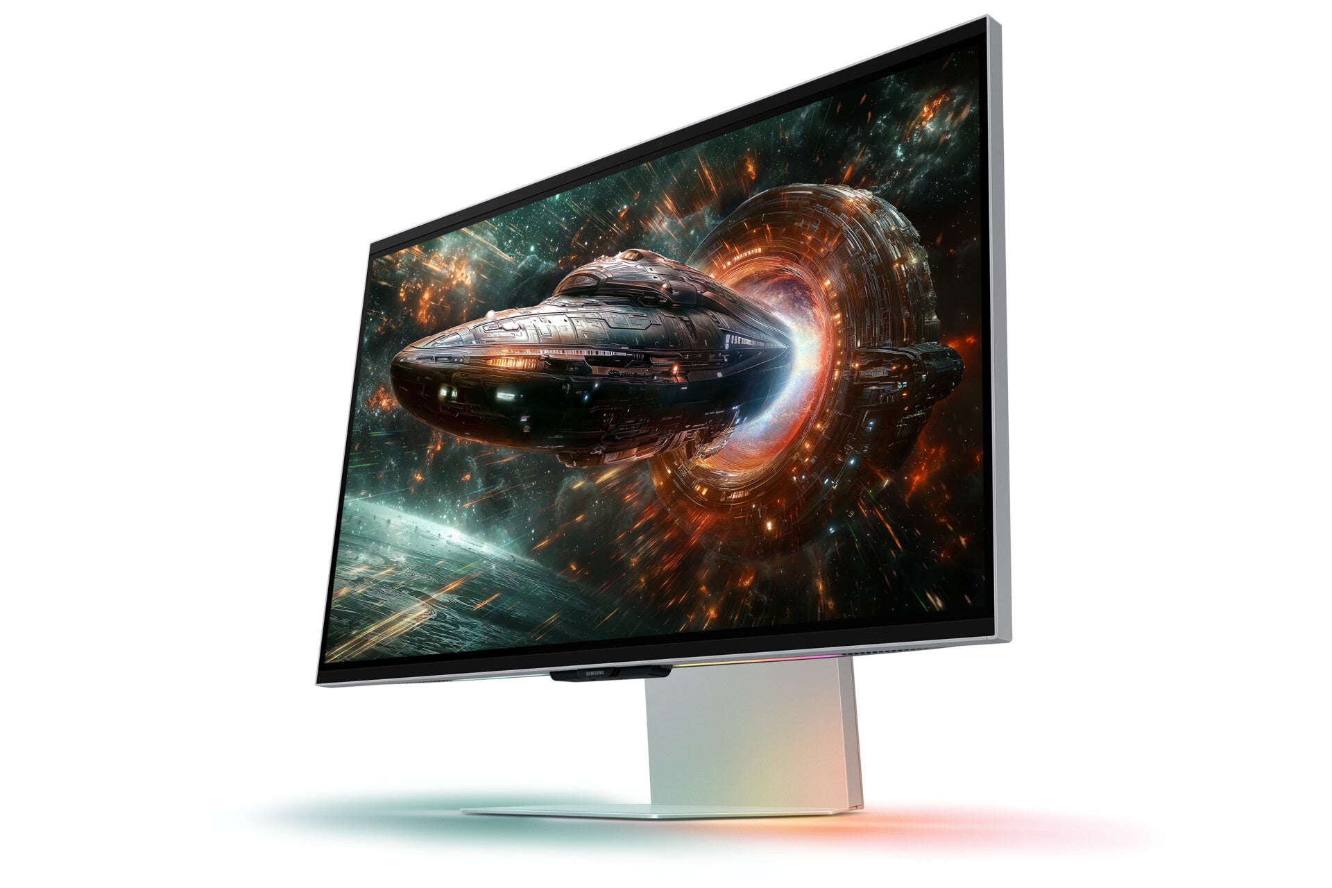 Samsung Odyssey 3D monitor de computadora 68.6 cm (27") 2160 x 3840 Pixeles 4K Ultra HD LED Plata