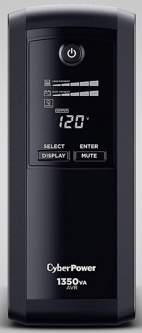 UPS de 1350 VA/815 W, Topología Línea Interactiva, Entrada 120 Vca NEMA 5-15P, Tipo Mini Torre, Con 10 Tomas NEMA 5-15R