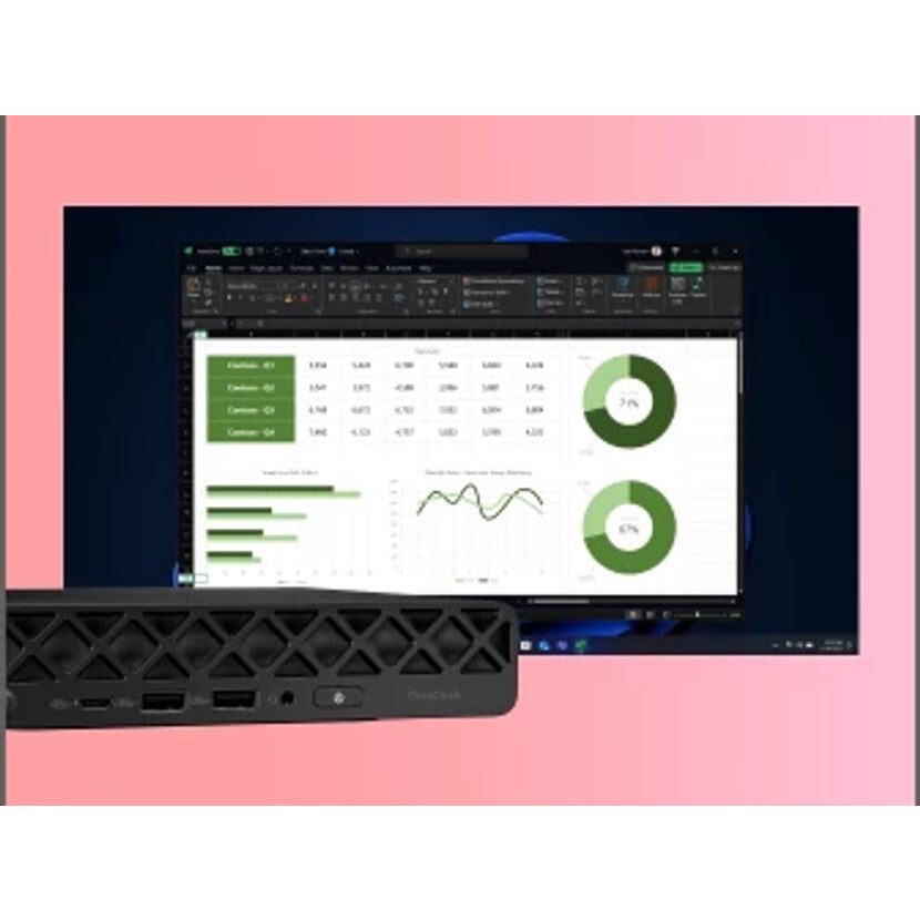 HP ProDesk 4 Mini G1i Desktop AI PC Intel Core Ultra 7 265T 16 GB DDR5-SDRAM 512 GB SSD Windows 11 Pro Mini PC