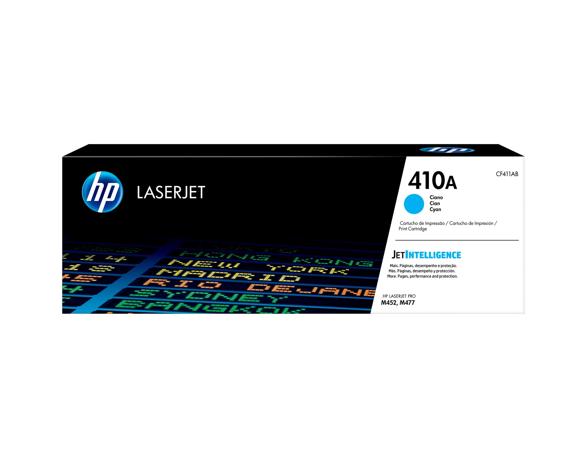 HP Cartucho de tóner original LaserJet 410A cian