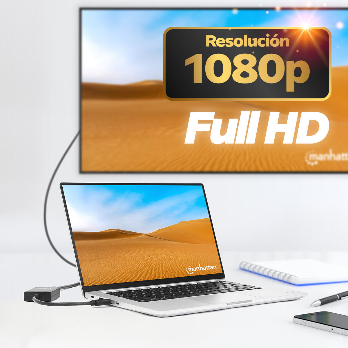 Manhattan Convertidor de USB-A a HDMI 1080p