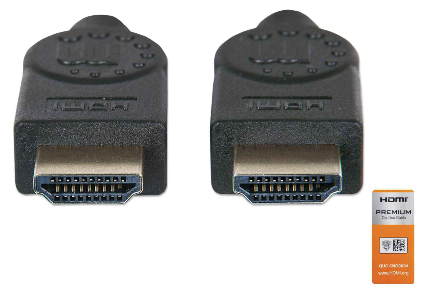 Manhattan Cable HDMI de Alta Velocidad con Canal Ethernet, Versión Premium