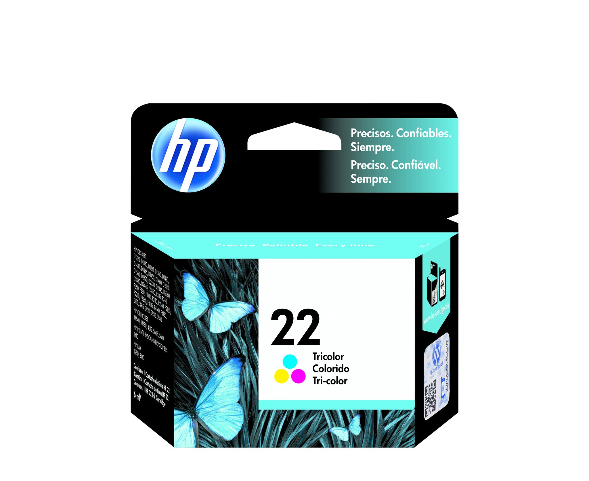 HP Cartucho original de tinta tricolor 22