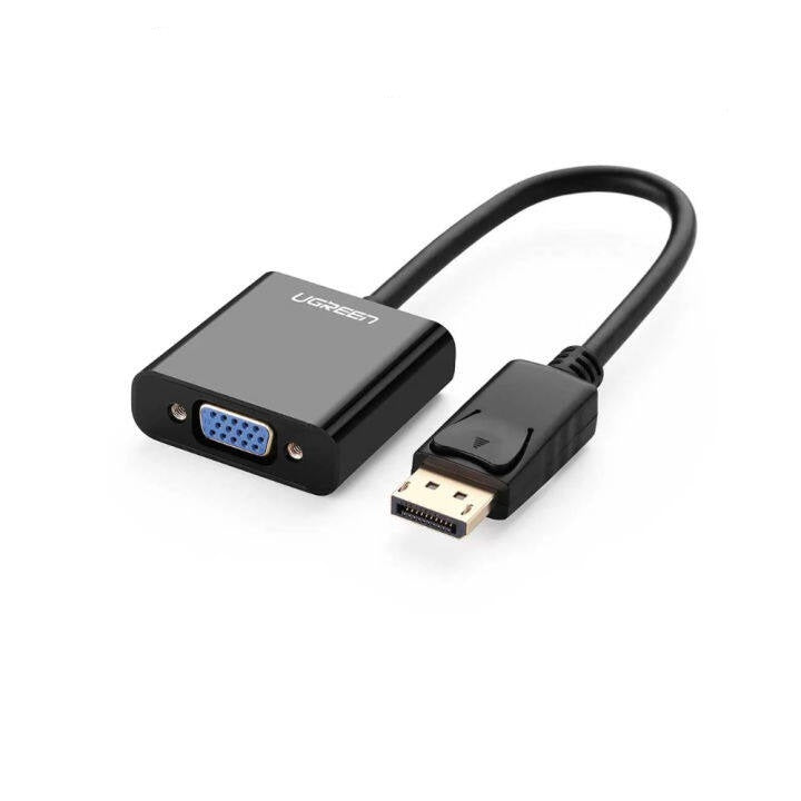 Convertidor DP Macho a VGA Hembra (Negro).