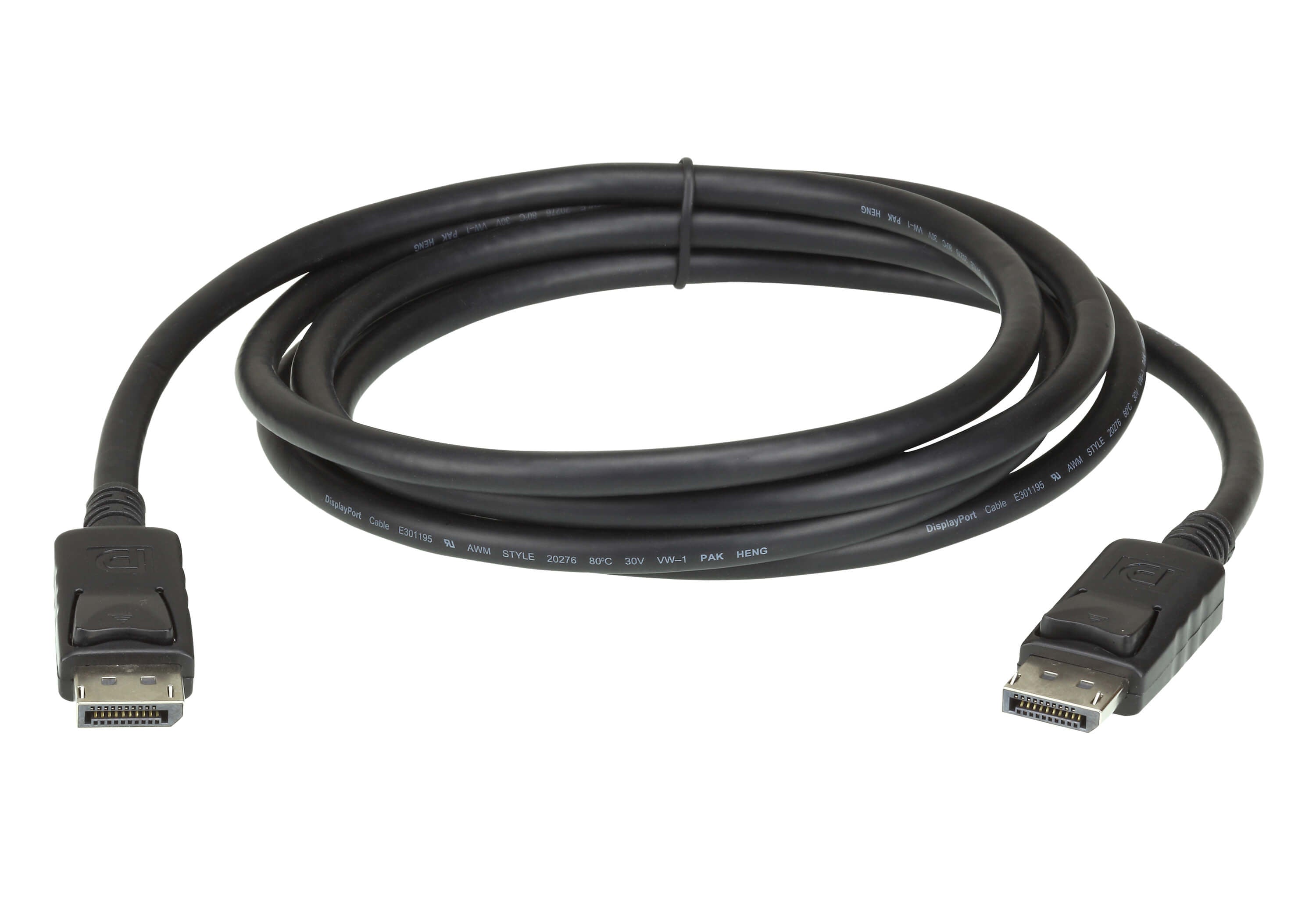 Cable DisplayPort | Longitud 2m | Alta definición | Hasta 8K | HDR Dinámico | 32 canales de audio digital | Pestañas de seguridad con botón de liberación