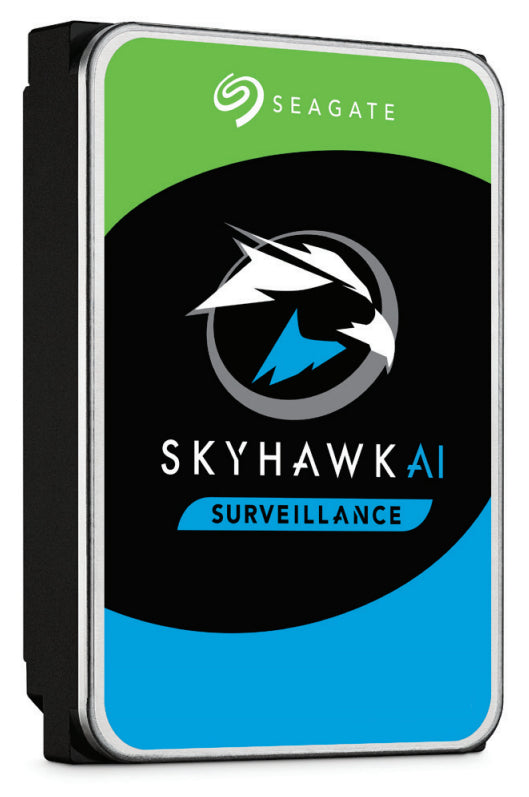 DISCO DURO INTERNO SEAGATE SKYHAWK AI 12TB 3.5 ESCRITORIO SATA3 6GB/S 256MB 7200RPM VIDEO VIGILANCIA AI 24X7 NVR 1-16 BAHIAS 1-64 CAM