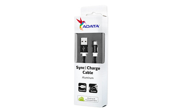 ADATA 1m, USB2.0-A/USB2.0 Micro-B cable USB USB A Micro-USB B 0.48 Gbit/s Negro