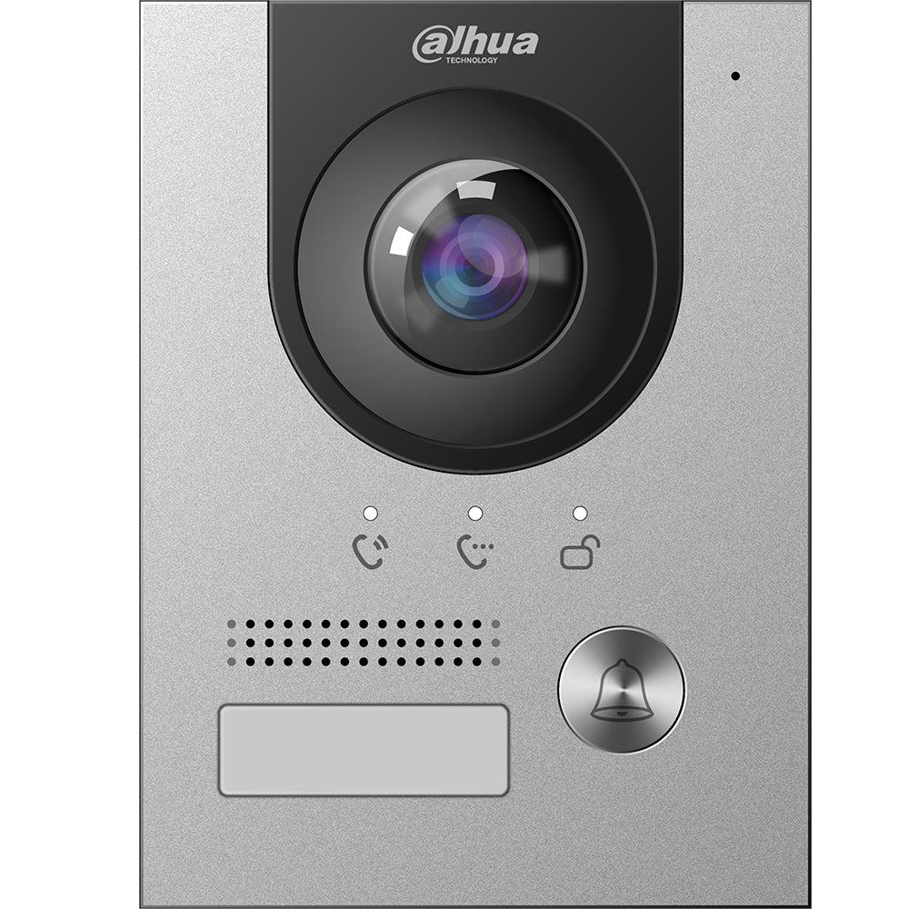 FRENTE DE CALLE PARA VIDEOPORTERO IP/DAHUA/VTO2202FP/ METALICO/ CAMARA DE 2 MP/ CON 160 GRADOS DE APERTURA/ PROTECCION IK07/EXTERIOR IP65/VISION NOCTURNA/POE/INDICADOR VOZ/APERTURA CHAPA