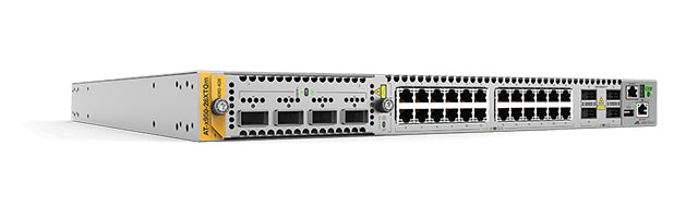Switch Stackeable Capa 3, 24 puertos 1/2.5/5/10G RJ45, 4 x 40G/100G QSFP+/QSFP28, 1 ranura de expansión