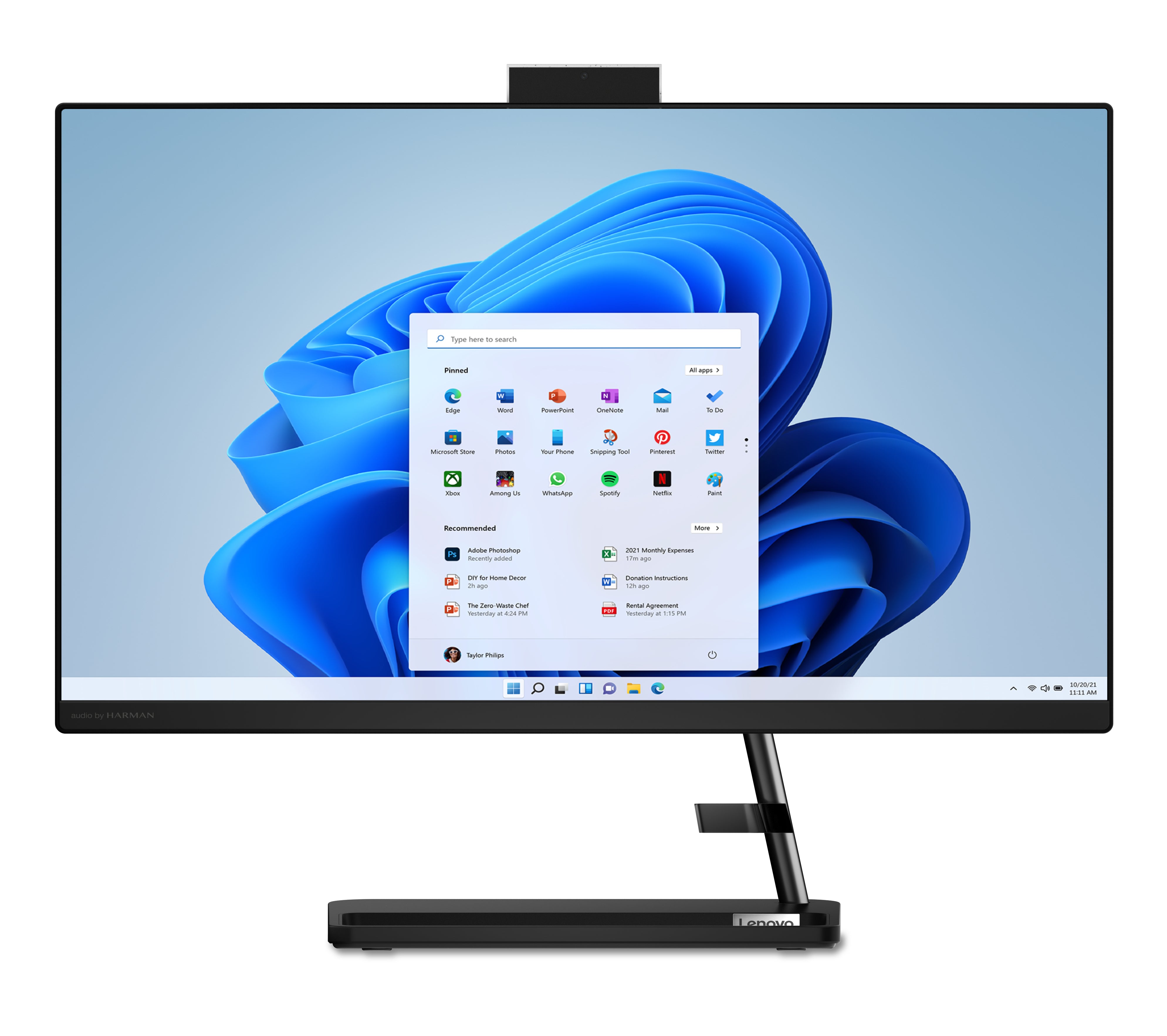 All in One Lenovo IdeaCentre 3 24IAP7 23.8 in Intel Celeron 7305 1.10GHz 8GB 256GB SSD Windows 11 Home 64bits