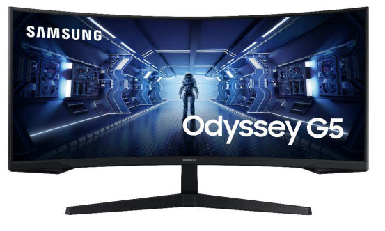 Samsung 34" Odyssey G5 WQHD Monitor Resolution 3440x1440 VA Panel