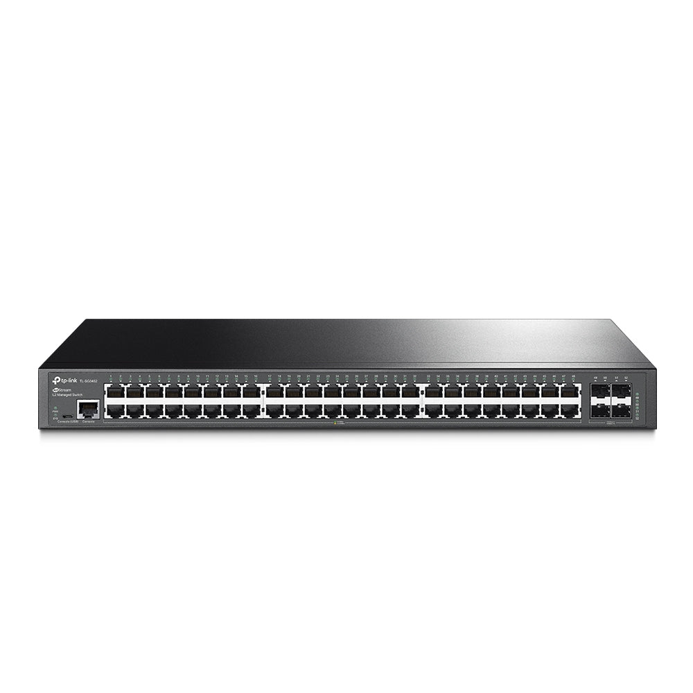 Switch Omada SDN Administrable / 48 puertos Gigabit y 4 puertos SFP / Funciones sFlow, QinQ y QoS / Administración centralizada OMADA