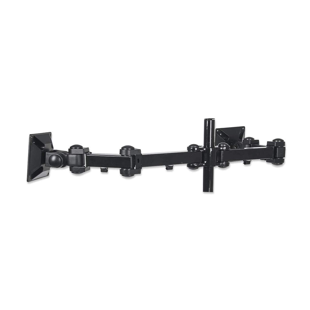 Manhattan Soporte para monitor, de escritorio, movimiento articulado, 2 pantallas planas de 13" a 24" máximo 6 kg cada uno