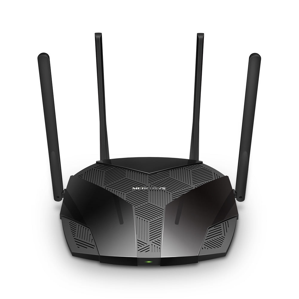 ROUTER | MERCUSYS | MR70X | WIFI 6 | AX1800 DUAL BAND 1201 MBPS EN 5GHZ Y 574 MBPS EN 2.4 GHZ, 1 PUERTO WAN GIGABIT + 3 PUERTOS LAN GIGABIT,4 ANTENAS MULTIDIRECCIONALES