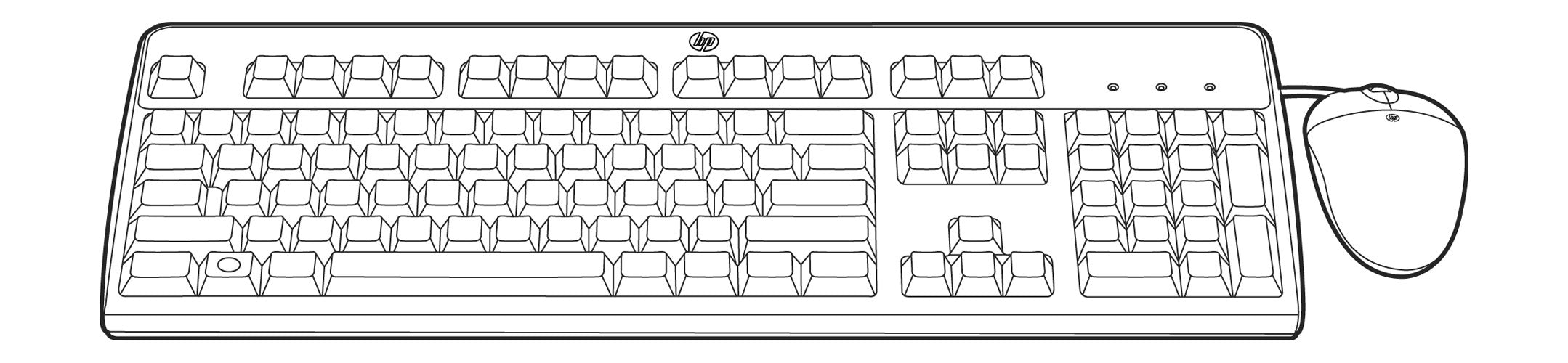 TECLADO Y MOUSE HPE USB IDIOMA INGLES