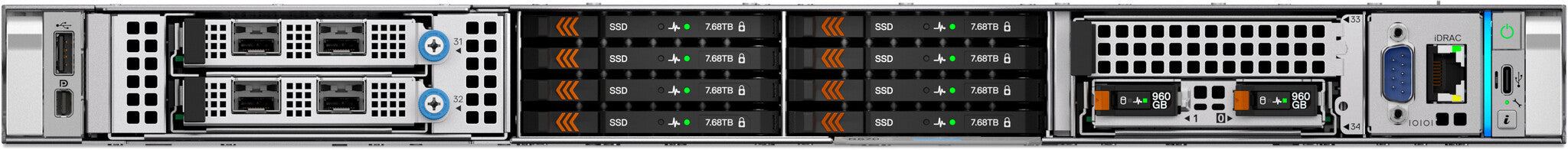 DELL PowerEdge R470 servidor 480 GB Bastidor (1U) Intel Xeon 6 6511P 2.3 GHz 32 GB DDR5-SDRAM 1100 W