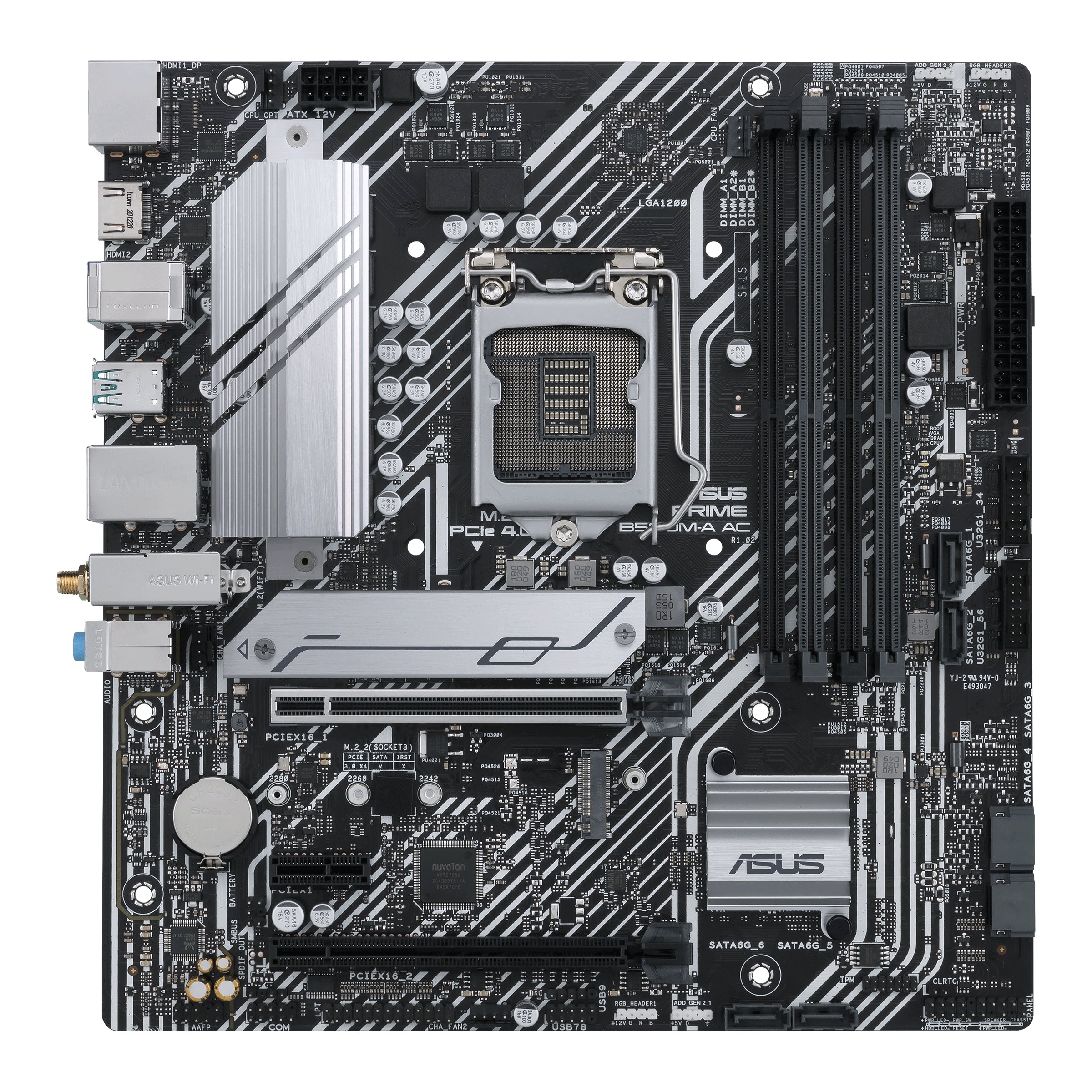 MB ASUS B560 INTEL S-1200 11A GEN/4X DDR4 2666/DP/2X HDMI/M.2/4X USB 3.2/USB-C/WIFI/BLUETOOTH/MICRO ATX/GAMA MEDIA