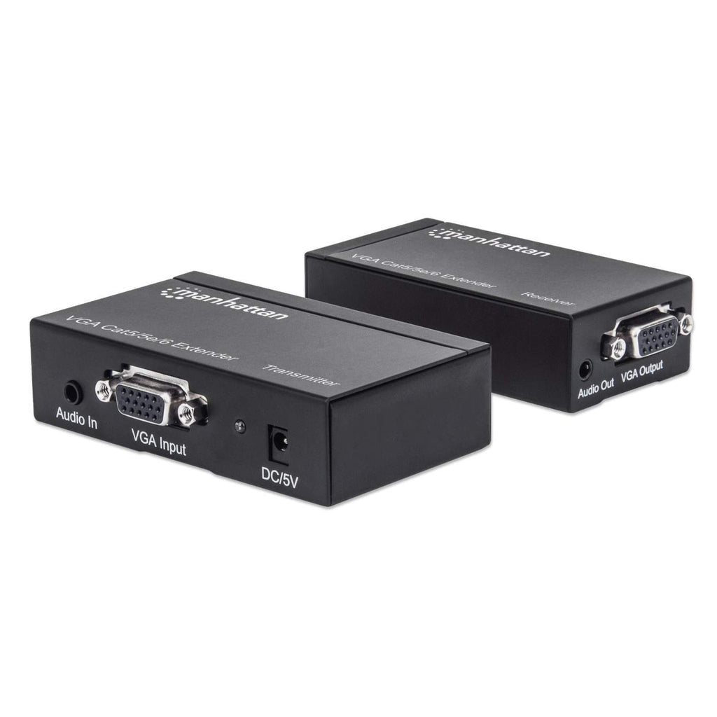 Manhattan Video SVGA+Audio Extender Via Cat 5/6 30m Black