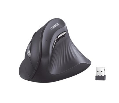 Mouse Inalámbrico en Angulo Vertical | 2.4G & Bluetooth | Conecta 3 dispositivos Simultáneamente | 4 Niveles de DPI |  Clic Silencioso | 5 botones Silenciosos | Soporta Win, Mac, Linux & Chrome.