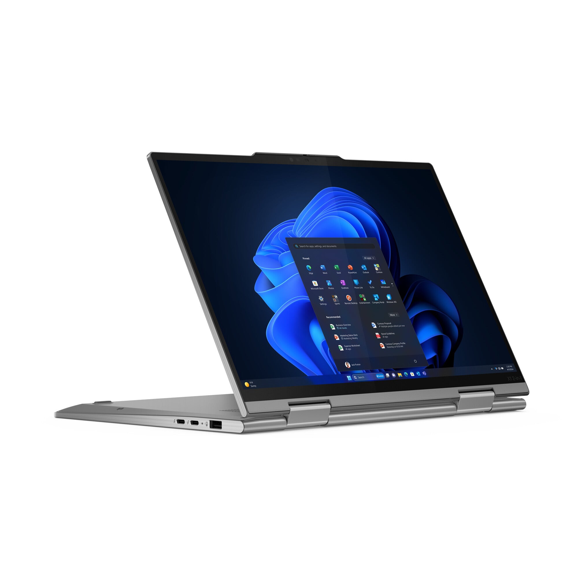 Lenovo ThinkPad X1 2-in-1 Gen 9 Intel Core Ultra 7 155U Híbrido (2-en-1) 35.6 cm (14") Pantalla táctil WUXGA 16 GB LPDDR5x-SDRAM 512 GB SSD Wi-Fi 6E (802.11ax) Windows 11 Pro Español Gris