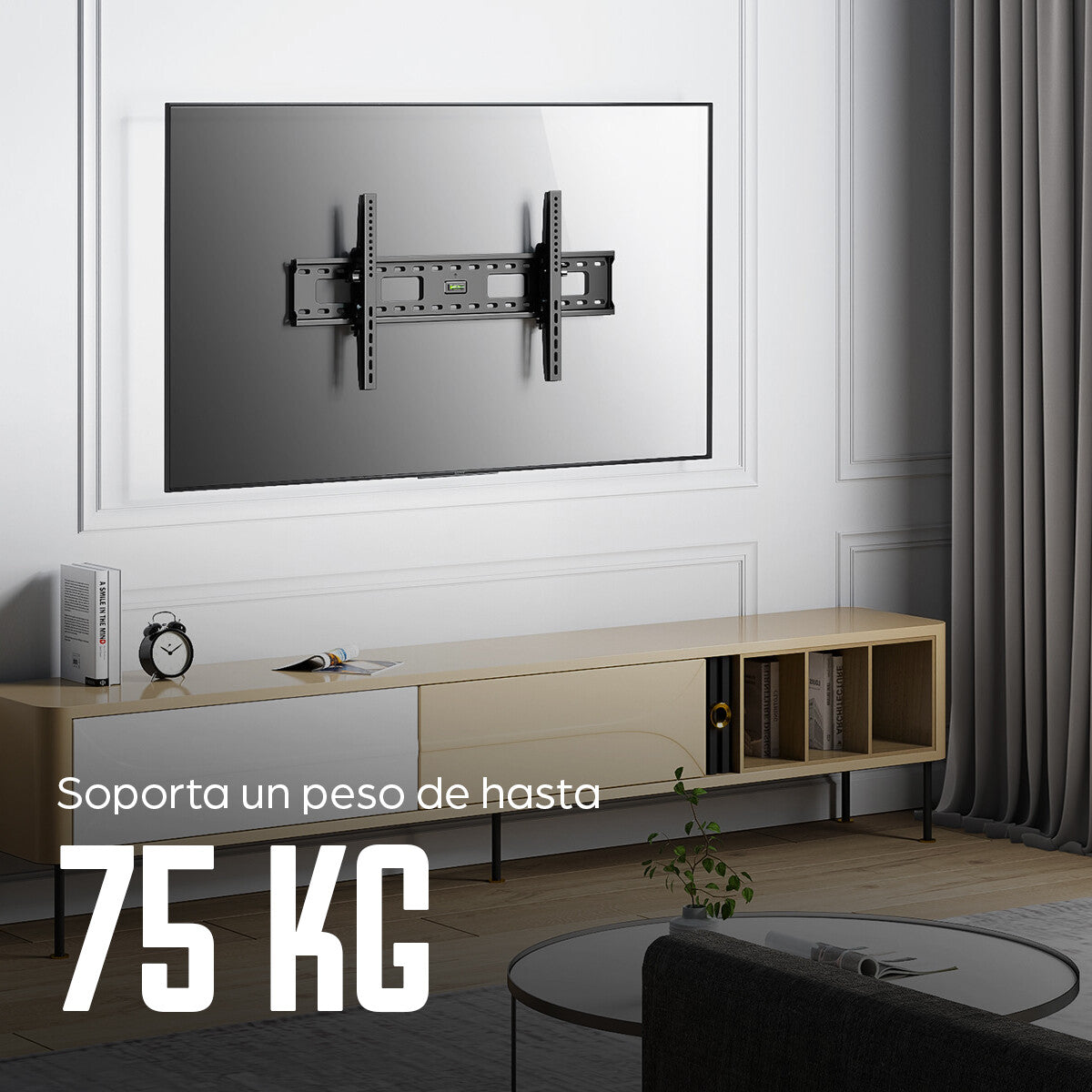 Manhattan Soporte para TV, de pared, con inclinación, pantallas planas de 37" a 85" de máximo 75 kg