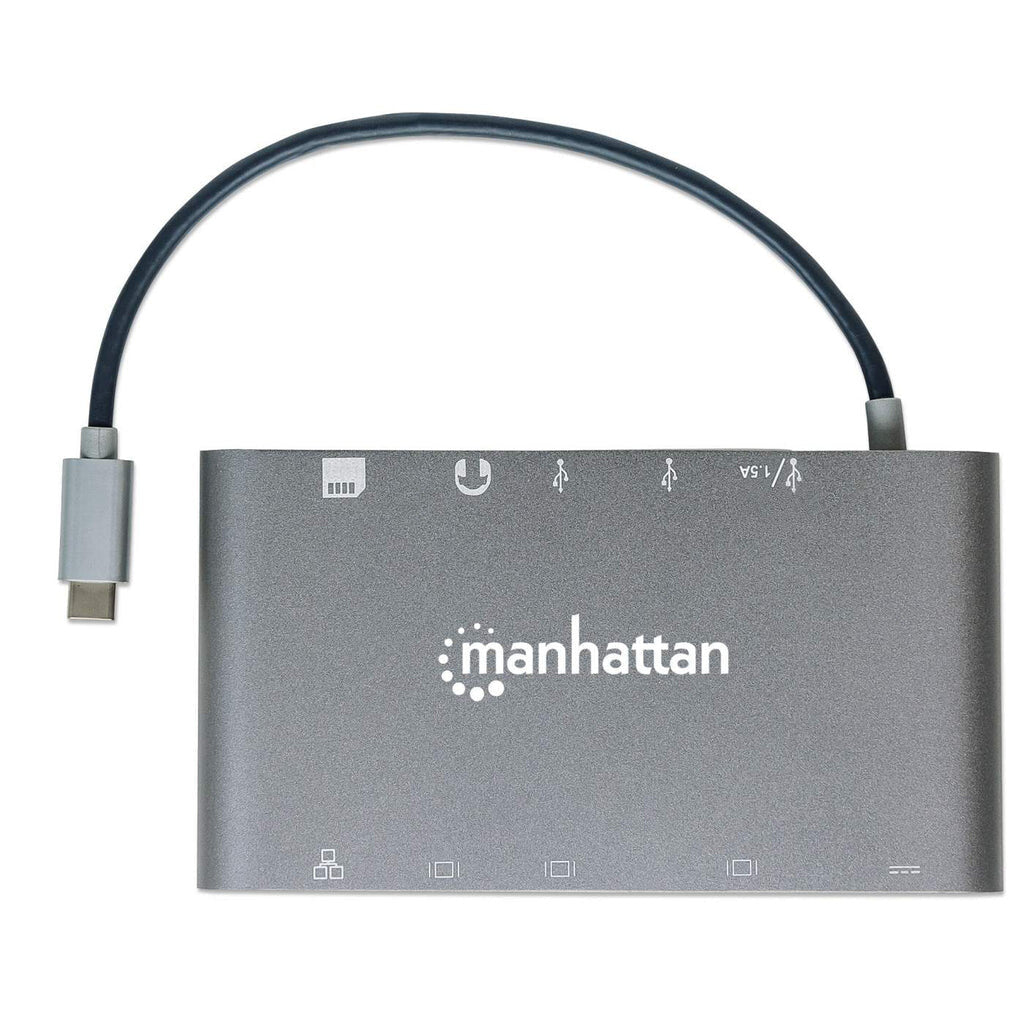 Manhattan Docking Station USB-C SuperVelocidad 7 en 1
