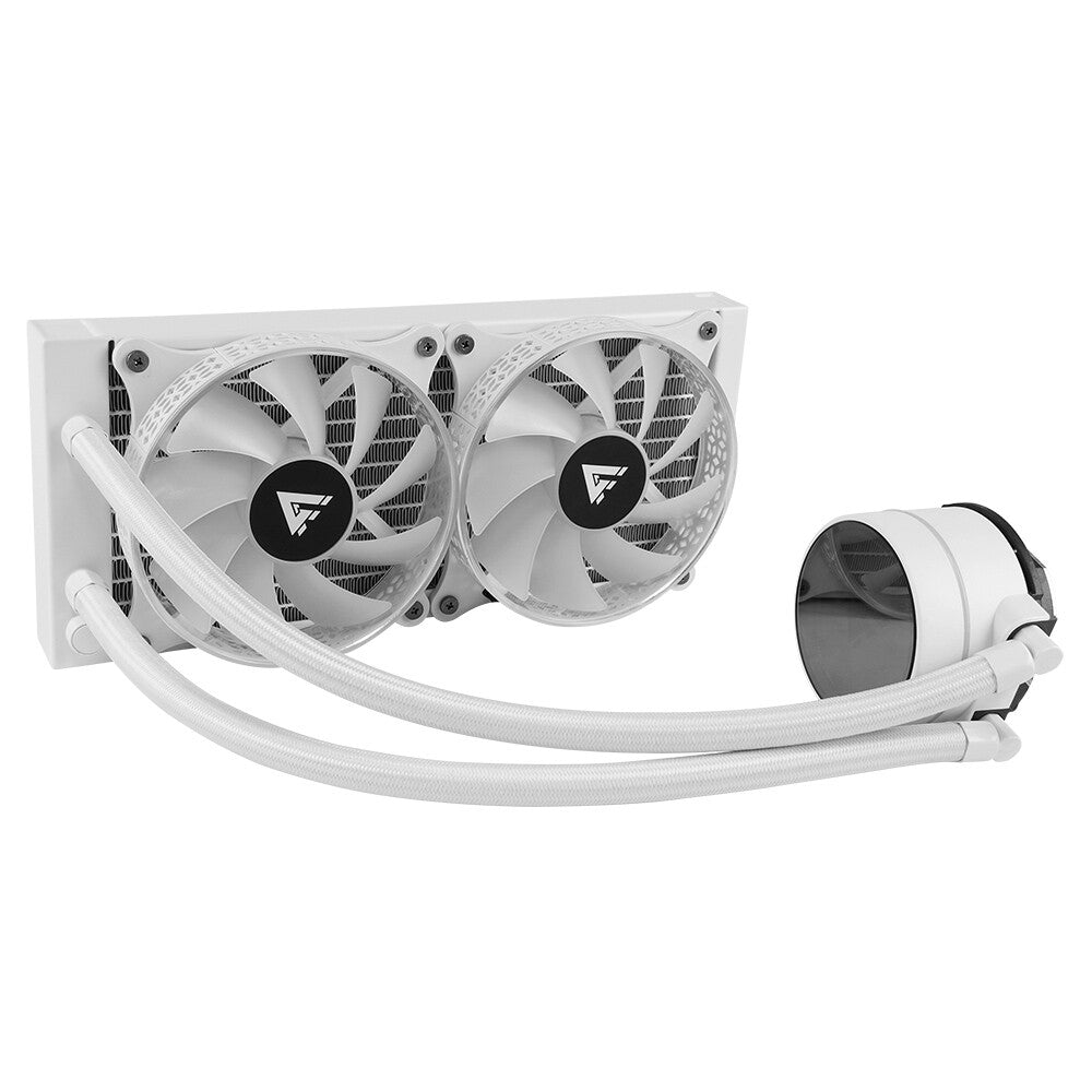 Game Factor LQG601-WH sistema de refrigeración de computadora Procesador Refrigerador de líquidos todo en uno 12 cm Blanco